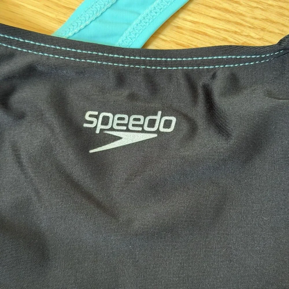 Speedo Girls' NWT Infinity Splice One Piece Swimsuit Sea Level 16 Summer Pool